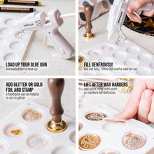 Load image into Gallery viewer, Hoppler Premium Wax Seal Kit With Sealing Wax Gun, 20 Wax Sticks, Sunflower Stamp, 12 Cavity Silicone Wax Seal Mold, And Extra Additions