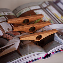 Load image into Gallery viewer, HOPPLER Dual Function Page Holder made from African Mahogany