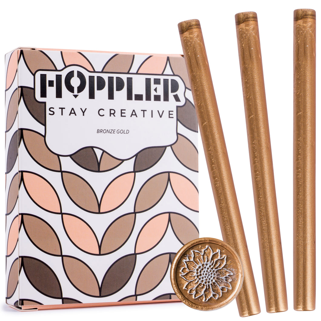 Hoppler set of (20) 7mm Sealing Wax Sticks For Glue Guns, Use With Wax Seal Stickers, And Any Wax Seal Stamp.